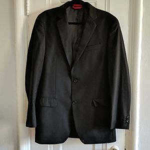 ALFANI Men's Two Button Black Pinstripes Blazer